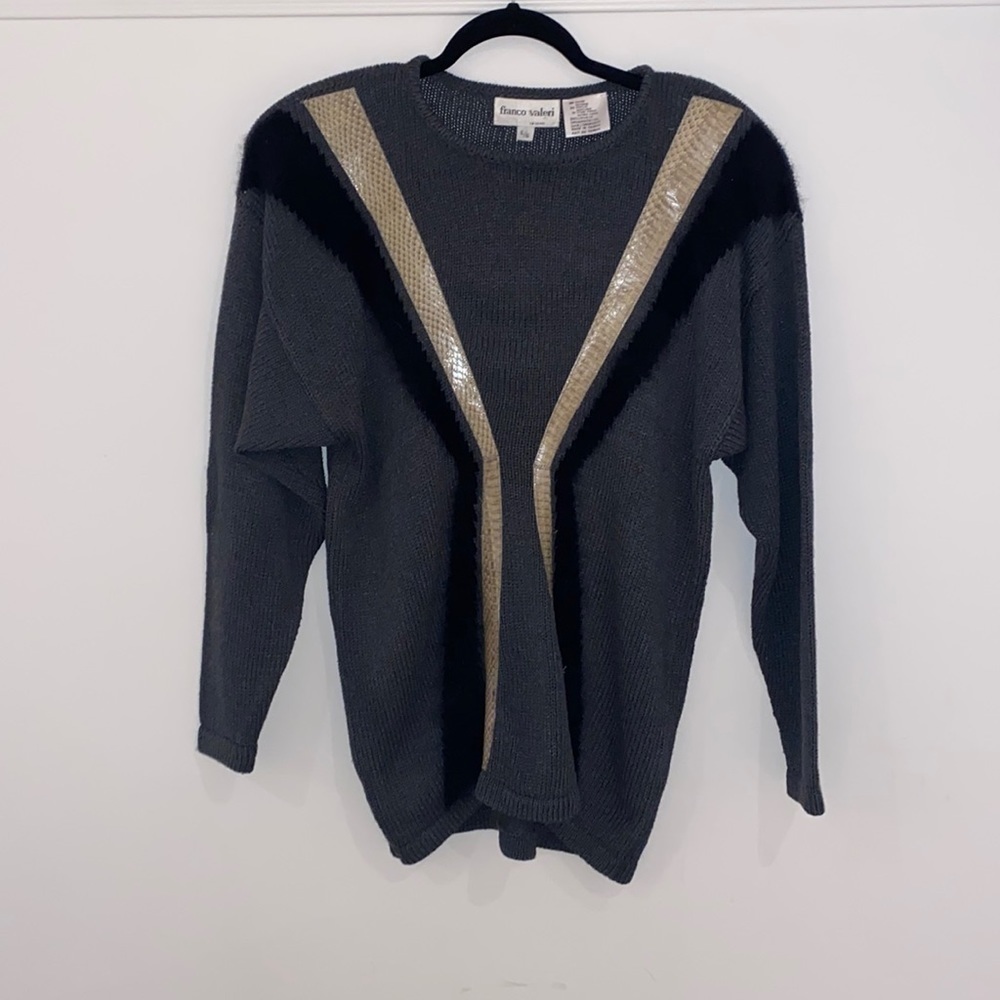 FRANCO Valeri Vintage snake print and faux fur detail Size Large